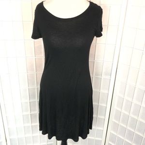 Black Short Sleeved Tunic / Cover Up Black Large